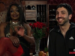 アナル, ボンデージ, 服従, 黒人, フェムドム, 目瞪口呆, ストッキング, ペニスバンド