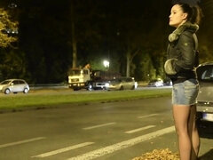 Europäisch, Französisch, Hardcore, Nylon, Im freien, Prostituierte, Öffentlich, Titten