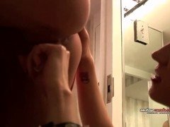 Skinny french licking lesbians go wild in Montreal hotel par