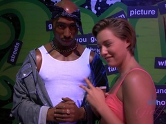 Badkamer, Doordringend, Gezichtspunt, Kut duiken, Geschoren, Kort haar, Rok, Tieten likken