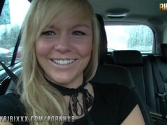 Amateur, Blonde, Sucer une bite, Voiture, Tir de sperme, Hd, Fait maison, Public