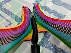 Negro, Pies, Dominacion femenina, Tacones, Lamidas, Maduro, Nylon, Medias largas