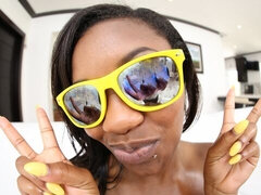 Grosser arsch, Grosser schwanz, Grosse titten, Schwarz, Blasen, Braunhaarige, Hundestellung, Schwarz