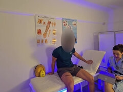 素人, イギリス人, 茶髪の, チン, 手コキする, マッサージ, オナニー, 看護婦