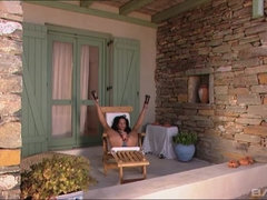 Anal, Brunette brune, Tir de sperme, Faciale, Souple, Lingerie, Petite femme