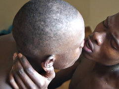 Ethnic African twink fucked in ass at home after sucking