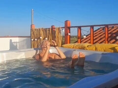 Besamung, Füsse, Fußfetisch, Hd, Milf, Nackt, Pool, Muschi