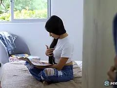 Leie, Blasen, Braunhaarige, Spermaladung, Handjob, Hd, Muschi, Jungendliche (18+)