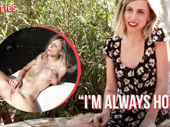 German Amateur Cintia Solo Masturbation Outdoor Wet Pussy Rubbing