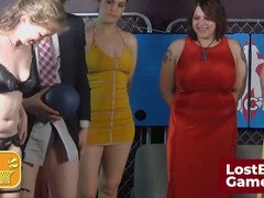 Four gorgeous girls go all out in a messy and indulgent strip game