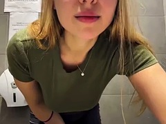 So hot anal squirt in the mall and fingers in pink pussy