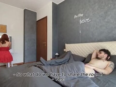 POV Fucking My Slutty Redhead Stepmom in Bed - Creampie & Doggy Style (Eng Sub)