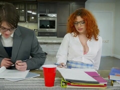 美女, デカ尻, デカパイ, 彼女, 自然山雀, 赤毛, ペニスバンド, オッパイの