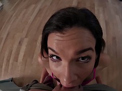 Teen girls have sex and anal with a cute money hungry blonde