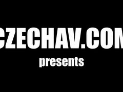 Czech babe gives Titfuck for cum on tits - POV euro hardcore