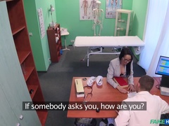 Leie, Grosse titten, Blasen, Arzt, Lecken, Krankenschwester, Büro, Muschi