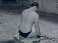 Enthousiasteling, Kont naar mond, Bondage discipline sadomasochisme, Grote kont, Gebondenheid, Duits, Huisgemaakt, Panty