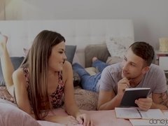 Cindy Shine doesn't want to study, but wants huge dick
