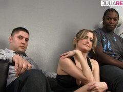 Lewd wife gags on BBC cuckold exciting sex video