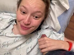 Amateur, Blonde, Sucer une bite, Attrapée, Médecin, Infirmière, Public, Réalité