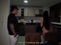 Alejandra's First House Tour Ends in Rough Doggystyle Sex and a Cum-Filled Kiss