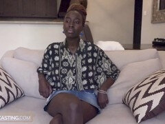 Interracial casting with ebony babes in nude interviews
