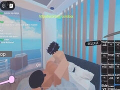 Big Dick Fills Her Up in Roblox Condo - Creampie & Blowjob Action