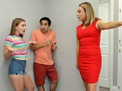 Blondine, Blasen, Hundestellung, Frau frau mann, Mutti, Entkleiden, Jungendliche (18+), Titten