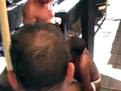 Noire, Noir ébène, Homosexuelle, Hard, Interracial, Muscle, De plein air, Tatouage