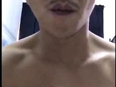 Enthousiasteling, Aziatisch, Lieveling, Sperma shot, Daddy, Homo, Masturbatie, Alleen