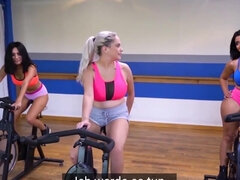 Latina with a fat ass is fucking the big cocked trainer