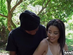 黒人, 茶髪の, イく瞬間, チン, バック, Hd, アウトドア, 馬乗り