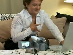Muscle women demonstrate their growth on webcam while being hogtied