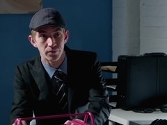 デカパイ, ブロンド, ヨーロピアン, 顔射, オフィス, ヤリマン, ストッキング, タトゥー