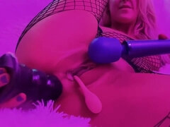 Anal, Blonde, Femelle, Énorme, Orgasme, Rugueux, Adolescente, Vibromasseur
