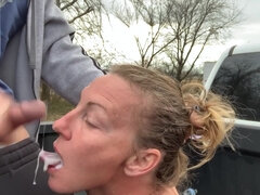 Cul, Sucer une bite, Voiture, De plein air, Pov, Public, Sperme, Nénés