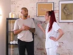 チン, 毛深い, 手コキする, Hd, 異人種間, キス, オイル, 赤毛