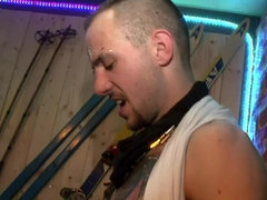 Enthousiasteling, Kont, Grote lul, Aangekleed, Lul, Hondjeshouding, Douche, Swinger