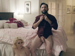 Cute blondie Athena Rayne got fucked hard by tattooed stallion