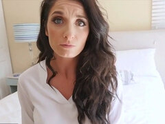 Brunette MILF with long hair taboo fuck