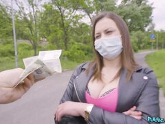 デカ尻, デカパイ, フェラチオ, バック, 手コキする, マスク, 淫乱熟女, アウトドア