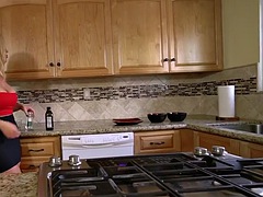 ブロンド, 捕まる, チン, ハードコア, なめる, 淫乱熟女, スパイ, オッパイの