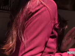 Braunhaarige, Hundestellung, Lecken, Milf, Pov, Muschi, Socken