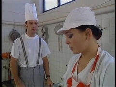 デカパイ, 変態, 巨乳な, 口内発射, エクストリーム, キッチン, ヌード, ヴィンテージ