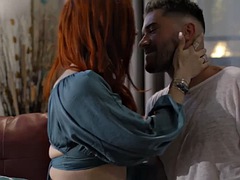 デカチン, フェラチオ, ゲイ, キス, オナニー, 赤毛, シーメール, オッパイの
