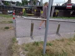 Leie, In den arsch, Arsch, Blondine, Schmuddelige sprache, Deutsch, Hd, Öffentlich