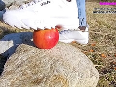 Part2 Fila Destrudor Shoeplay Nylon Feet And Crush Trample Trailer Sneaker Girl Feet