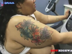 Enthousiasteling, Kont, Mooie dikke vrouwen, Grote mammen, Zwart, Sportzaal, Hd, Openbaar