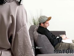 フェラチオ, Hd, ヒール, 熟年, ロシア人, 息子, 義母, ストッキング