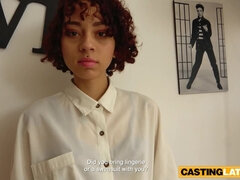 Tiny spic young girl exploited at a casting